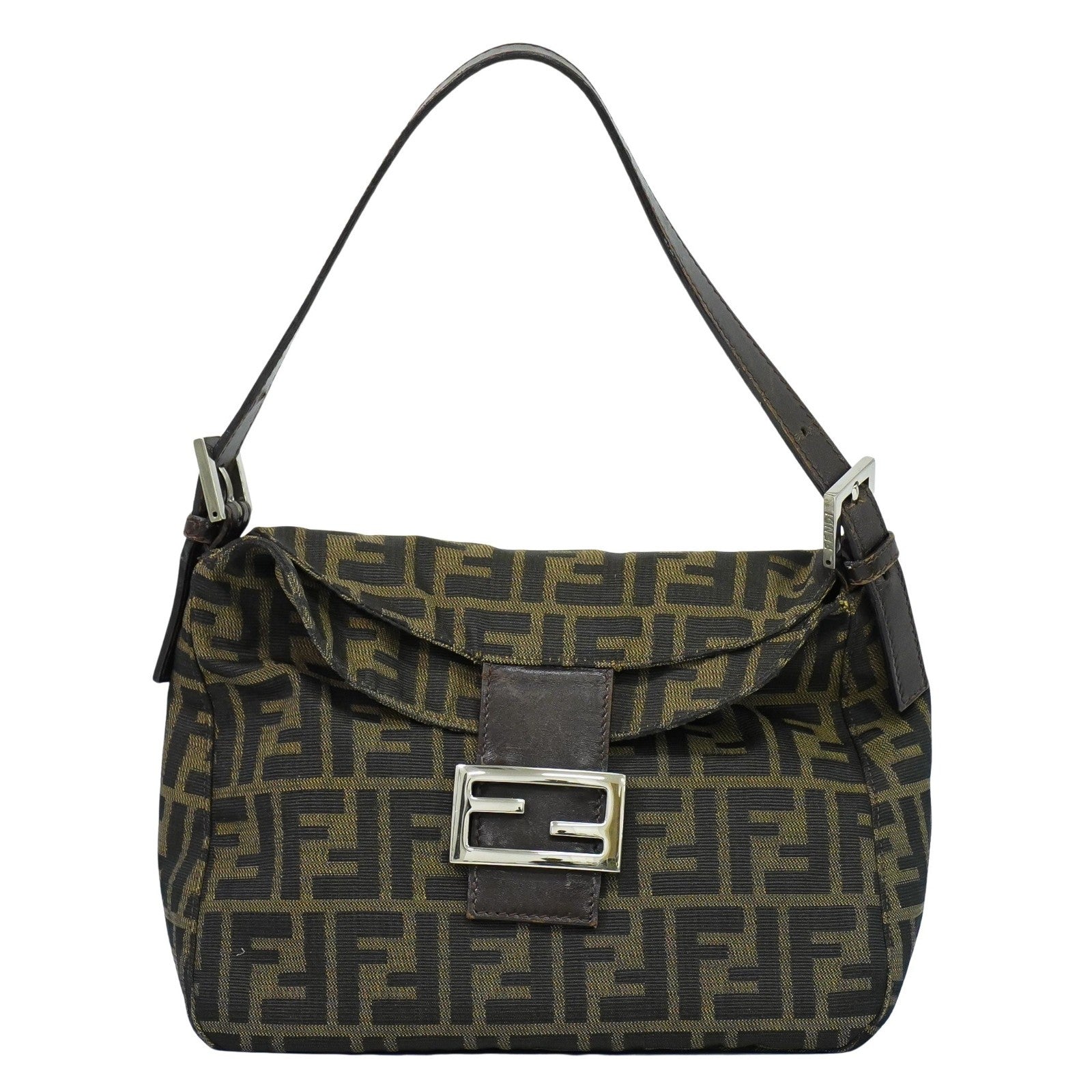 Fendi Vintage Zucca Zucca canvas, BROWN, CANVAS, Handbag