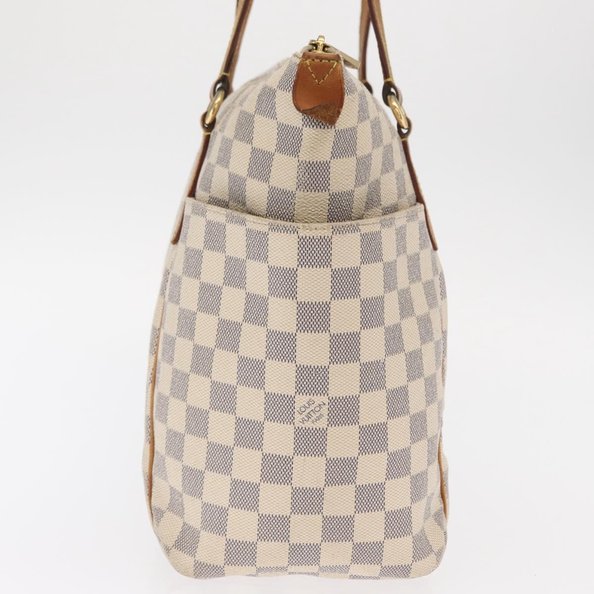 Louis Vuitton Totally Handbag Damier azur, WHITE, CANVAS, Tote bag