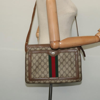 Gucci Vintage Shoulder Bag GG Coated Canvas, BEIGE, PVC, Shoulder bag