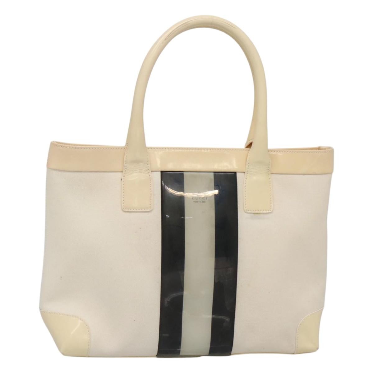 Gucci Open Tote Diamante Canvas, WHITE, CANVAS, Tote bag