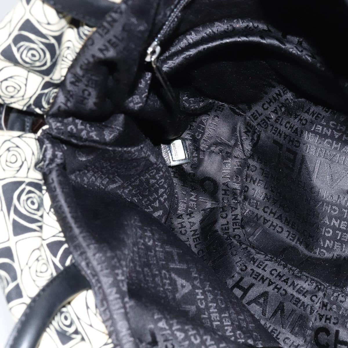 Chanel Camellia shoulderbag Canvas, BLACK, CANVAS, Shoulder bag