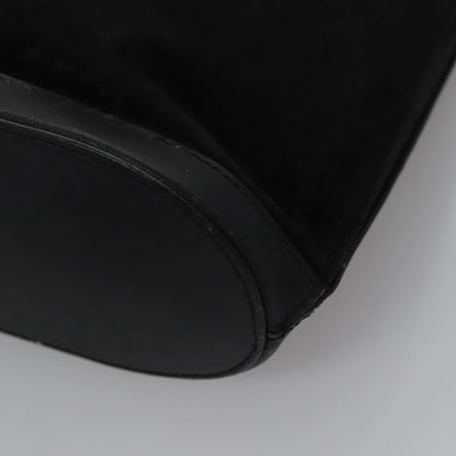 Celine Shoulder Bag Suede and leather, BLACK, SUEDE, Shoulder bag