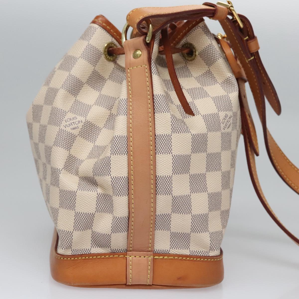 Louis Vuitton Noe Shoulder bag Damier azur, WHITE, CANVAS, Shoulder bag