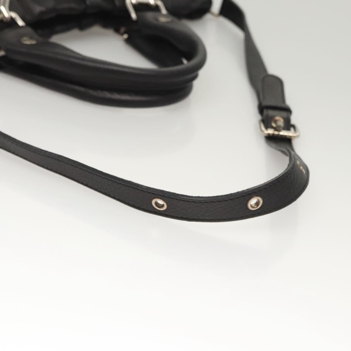 Celine Pillow Handbag Leather, BLACK, LEATHER, Handbag