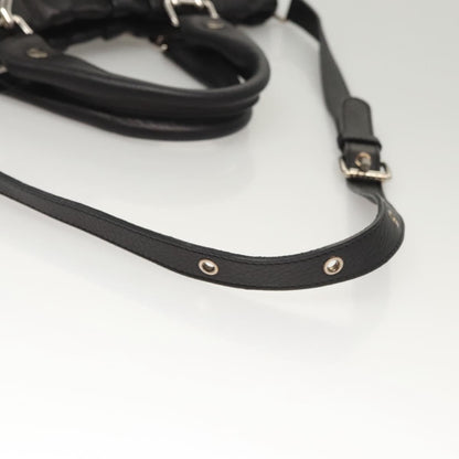 Celine Pillow Handbag Leather, BLACK, LEATHER, Handbag