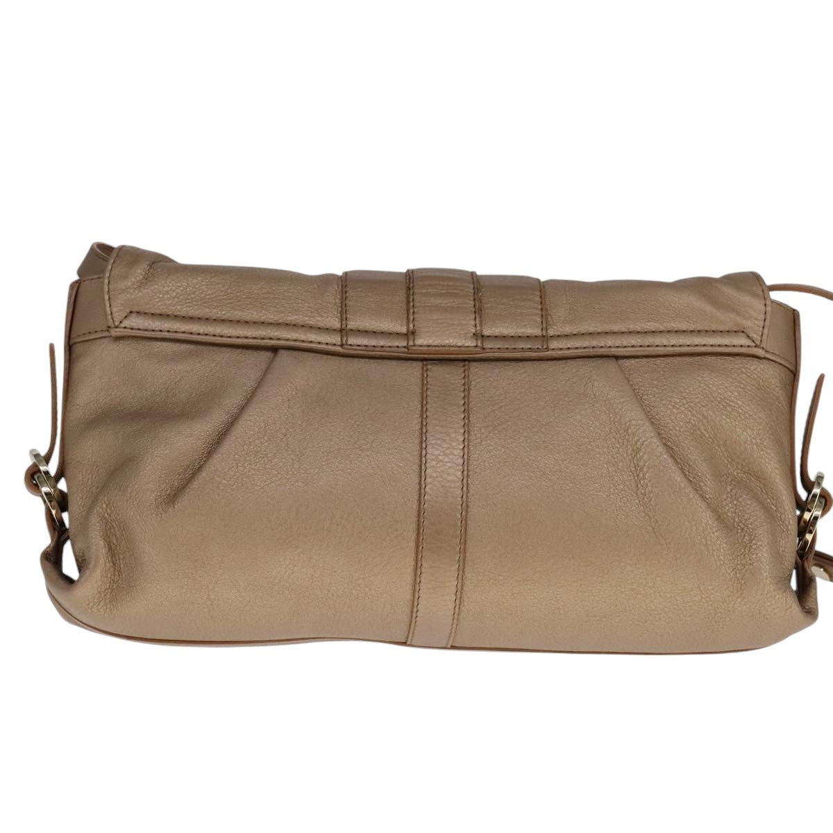 Bvlgari Chandra Flap Shoulder Bag Leather, GOLD, LEATHER, Shoulder bag