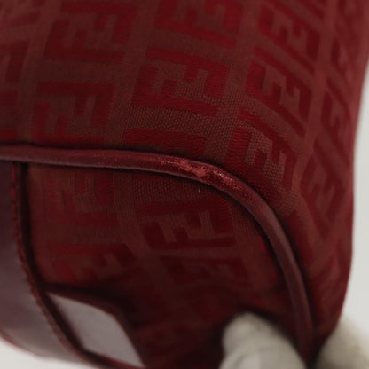 Fendi Bowling Bag Zucchino Canvas, RED, CANVAS, Shoulder bag