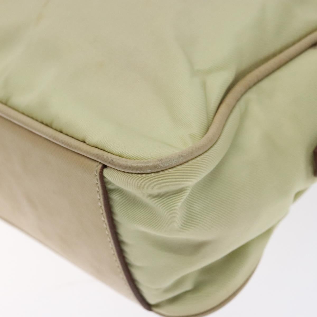 Prada Vintage Zip Handbag Tessuto, BEIGE, NYLON, Handbag