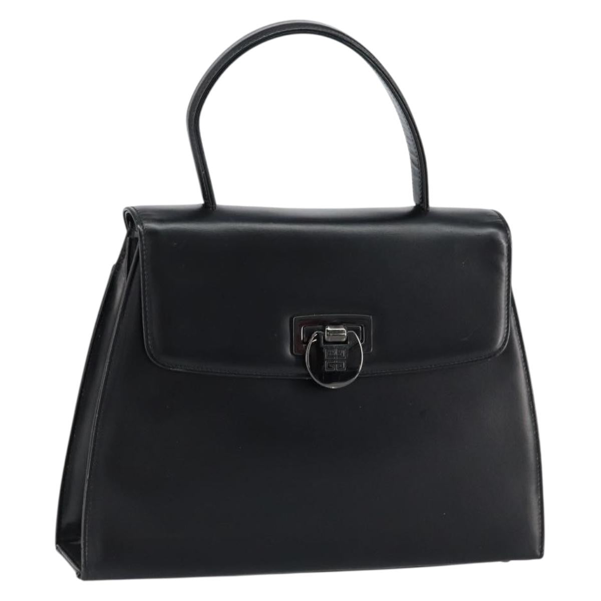 Givenchy Twist lock top handle bag Leather, BLACK, LEATHER, Handbag