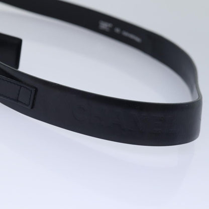 Chanel Buckle Belt Leather, BLACK, LEATHER, Belts