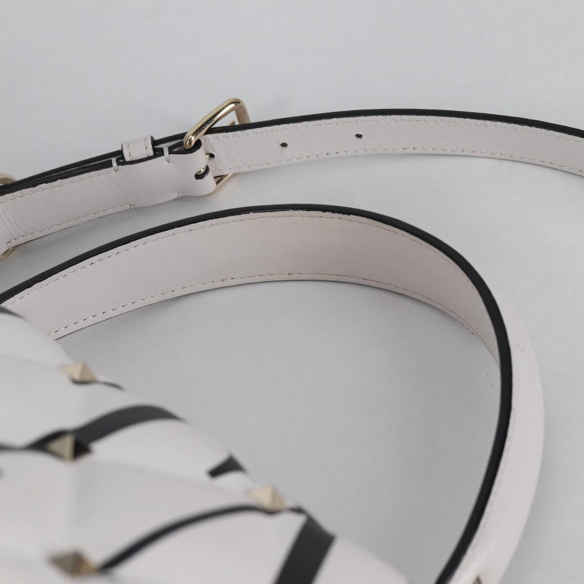 Valentino Garavani VLTN Candystud Top Handle Bag Printed Leather, WHITE, LEATHER, Handbag