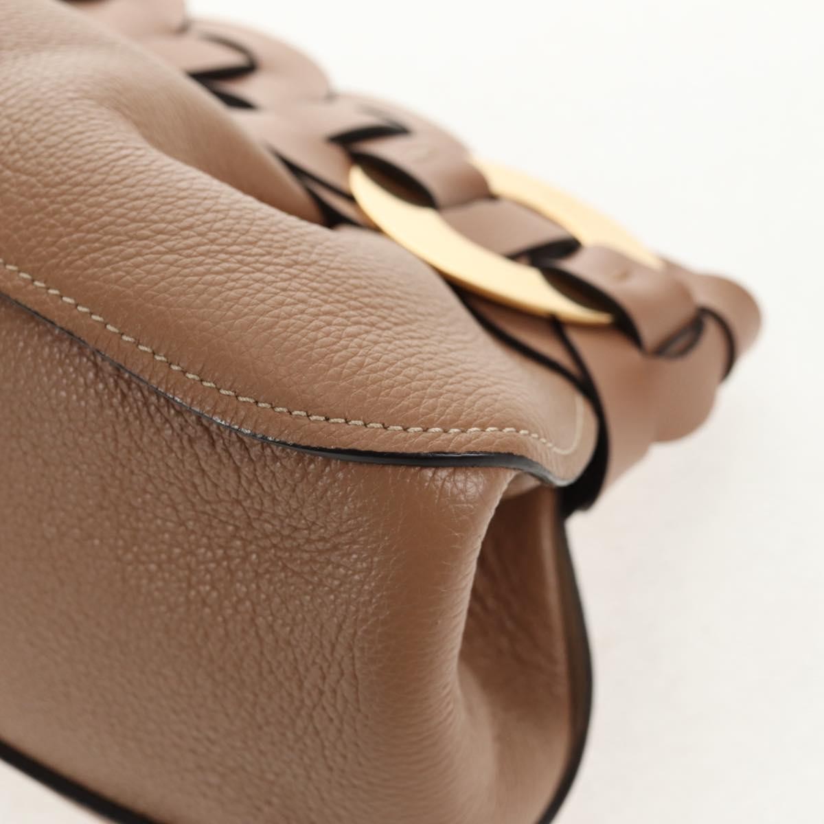 Chloe Darryl Clutch Leather, BEIGE, LEATHER, Clutche & pouche