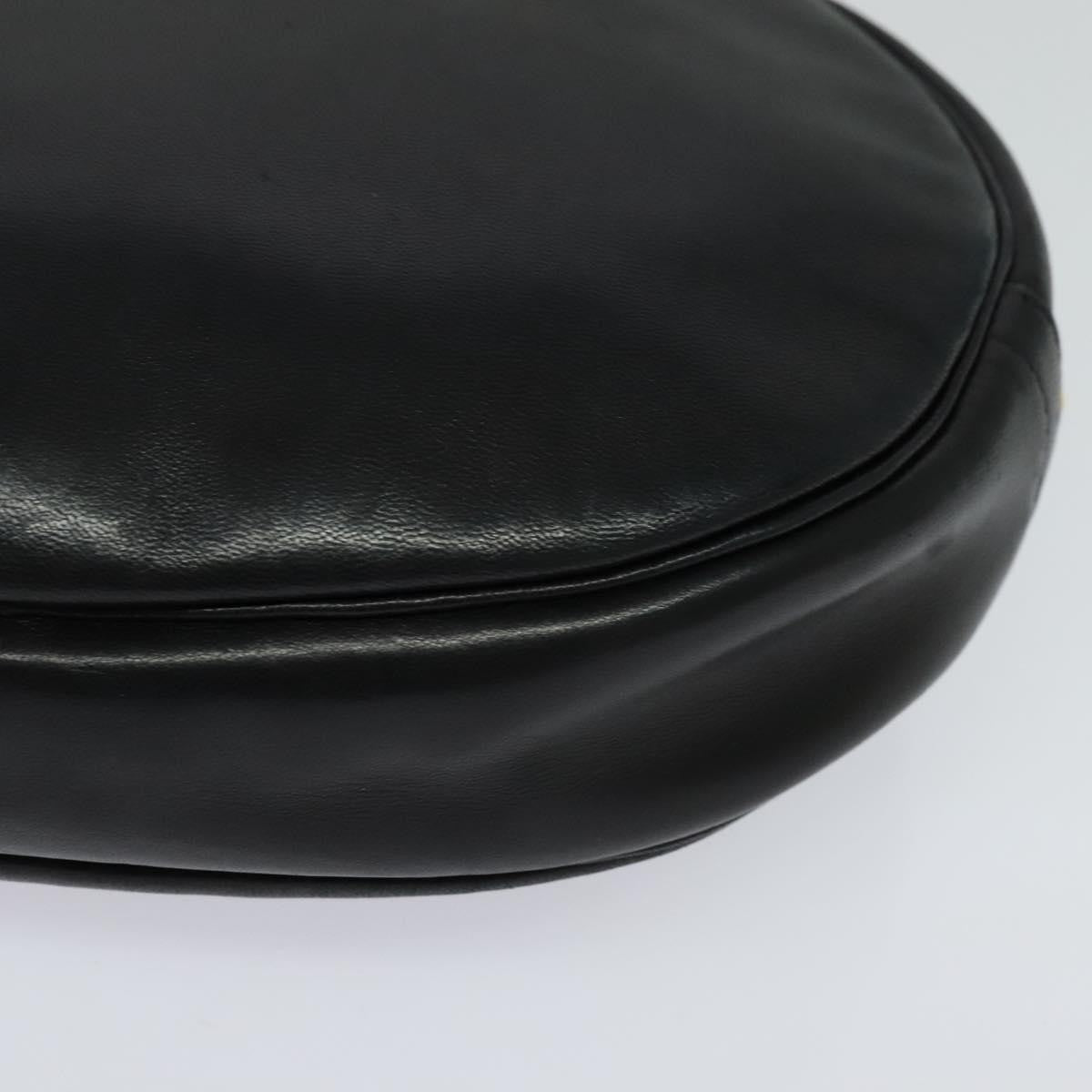 Christian Dior Vintage Shoulder Bag Leather, BLACK, LEATHER, Shoulder bag