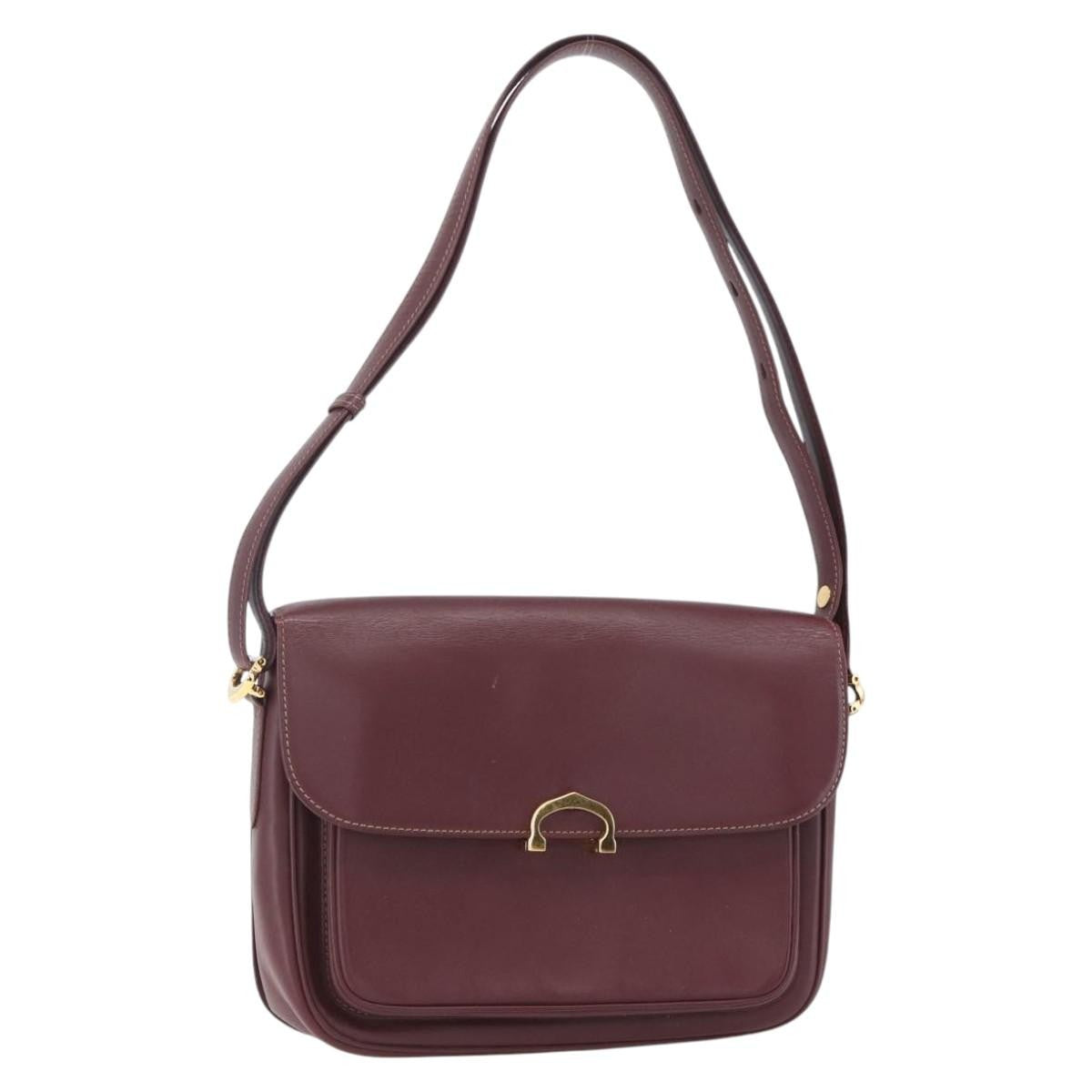 cartier Must de Cartier Shoulder Bag Leather, BURGUNDY, LEATHER, Shoulder bag