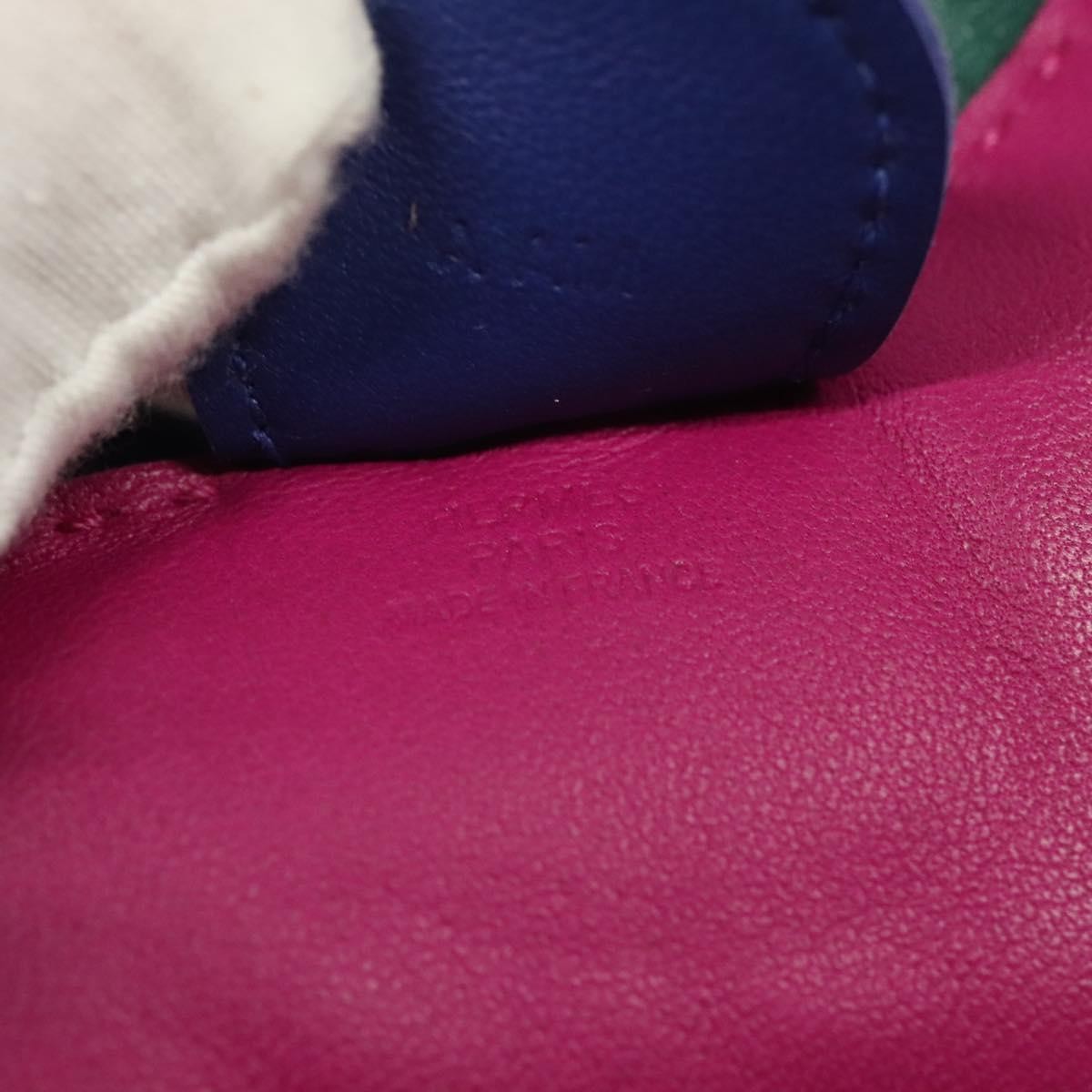 Hermes GriGri Rodeo Bag Charm Leather, PURPLE, LEATHER, Charms and Keychains