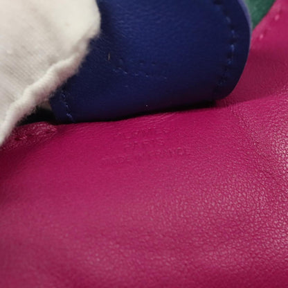 Hermes GriGri Rodeo Bag Charm Leather, PURPLE, LEATHER, Charms and Keychains