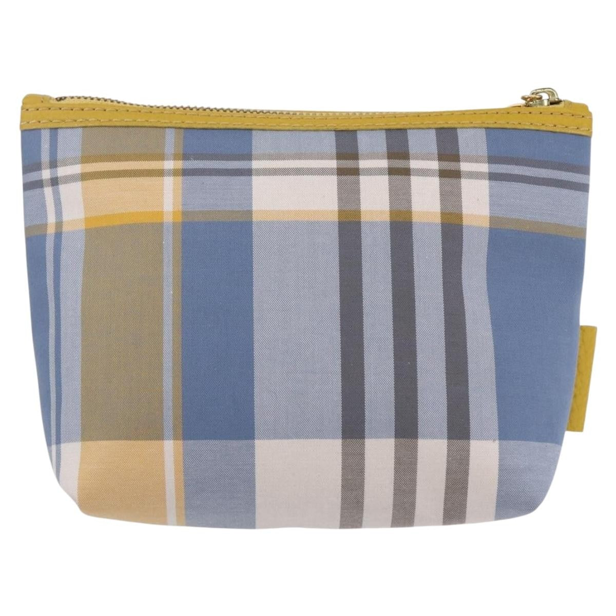 Burberry Nova check Pochette Canvas, BLUE, CANVAS, Clutche & pouche