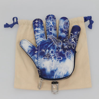 Louis Vuitton Key Pouch Bandana Monogram, BLUE, CANVAS, Wallets