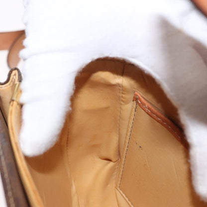 Celine Macadam Shoulder Bag PVC Leather, BROWN, CANVAS, Shoulder bag