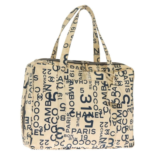 Chanel Cambon Canvas, WHITE, CANVAS, Handbag