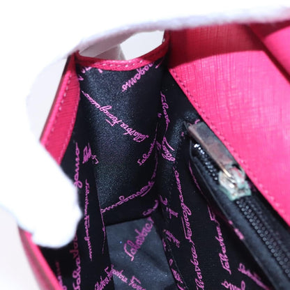 Salvatore Ferragamo Gancini Shoulder Bag Leather, PINK, LEATHER, Shoulder bag