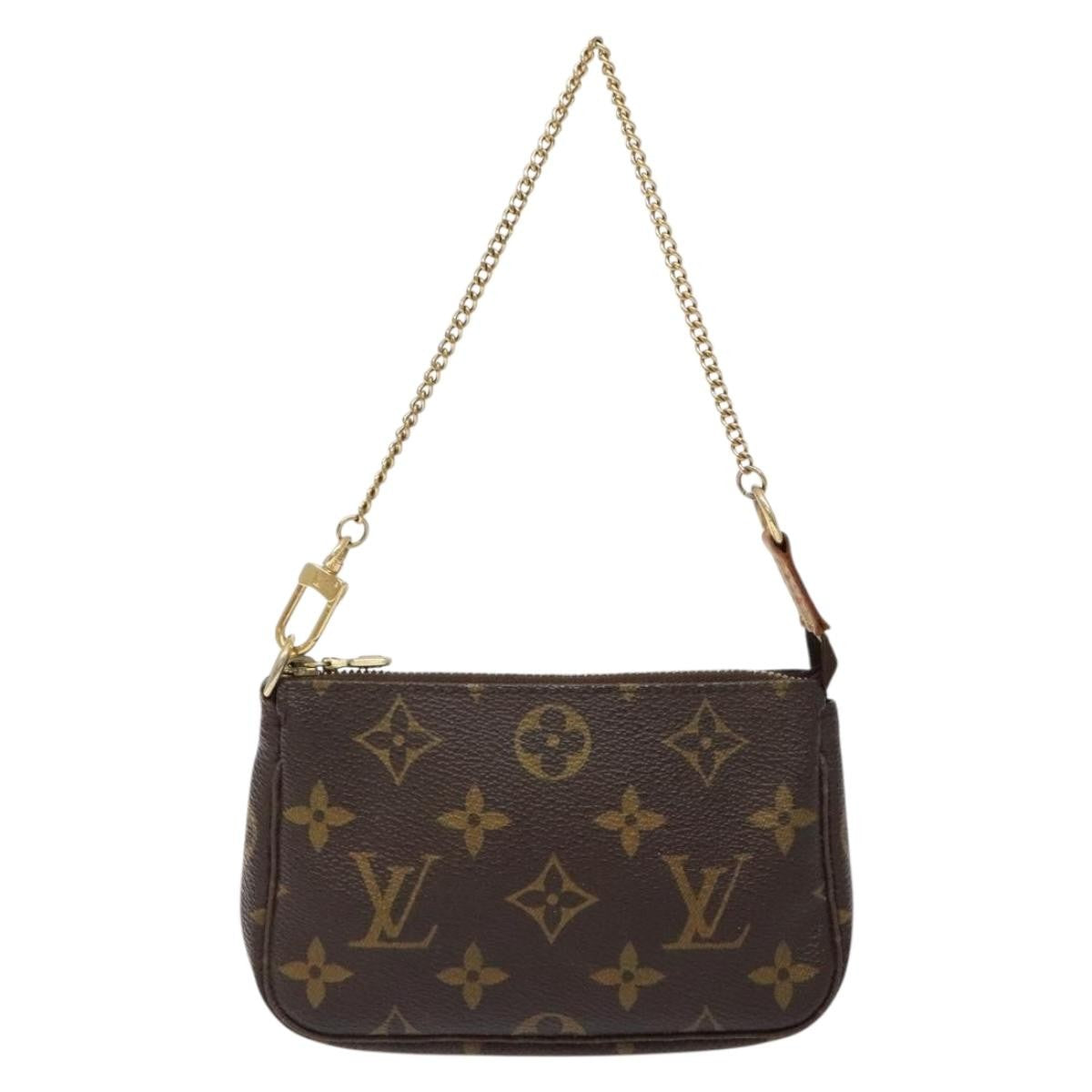 Louis Vuitton Mini pochette accessoires Canvas, BROWN, CANVAS, Clutche & pouche