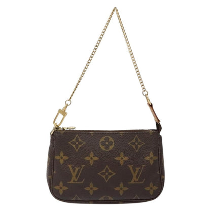 Louis Vuitton Mini pochette accessoires Canvas, BROWN, CANVAS, Clutche & pouche
