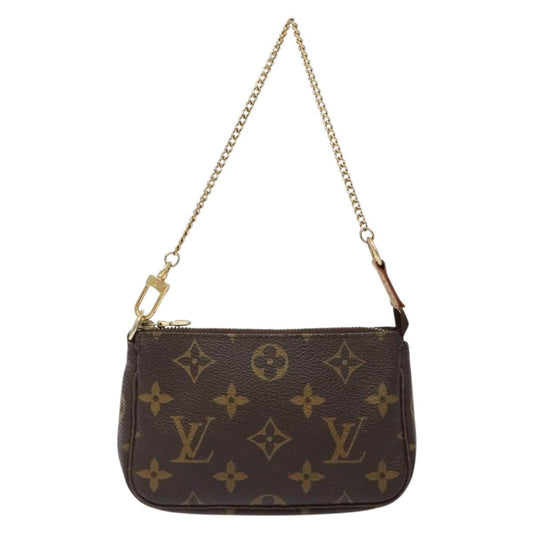 Louis Vuitton Mini pochette accessoires Canvas, BROWN, CANVAS, Clutche & pouche