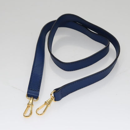 Celine Vintage turn lock shoulder bag Leather, BLUE, LEATHER, Handbag