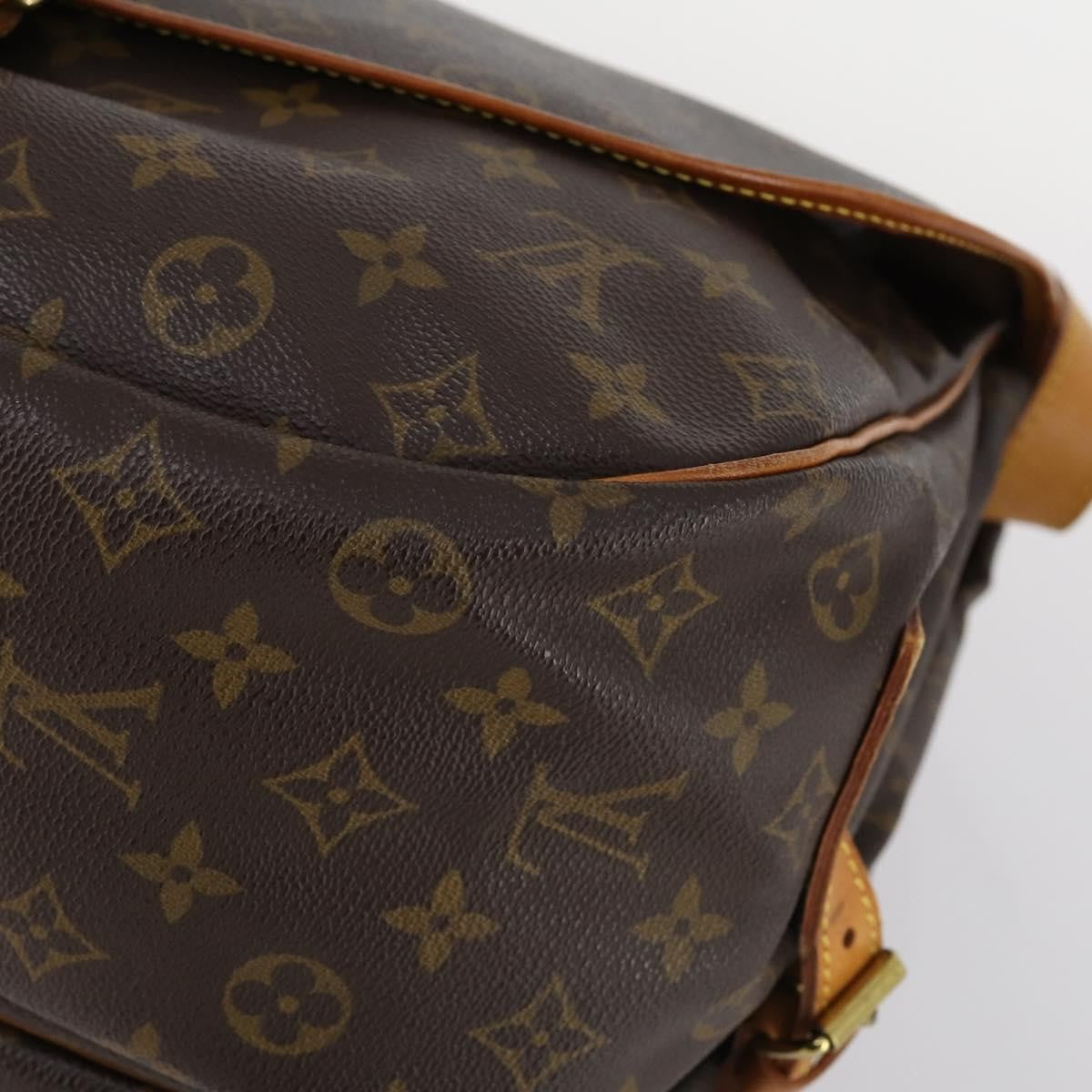 Louis Vuitton Saumur Handbag Monogram Canvas, BROWN, CANVAS, Handbag