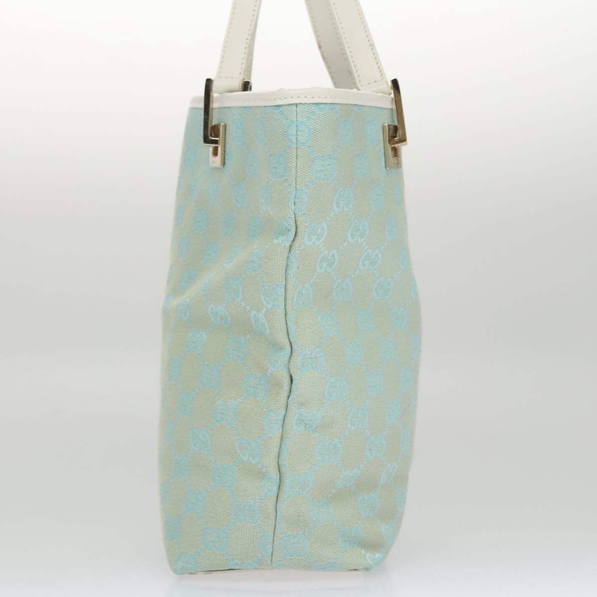 Gucci Vintage Bucket Shopping Tote GG Canvas, BLUE, CANVAS, Tote bag