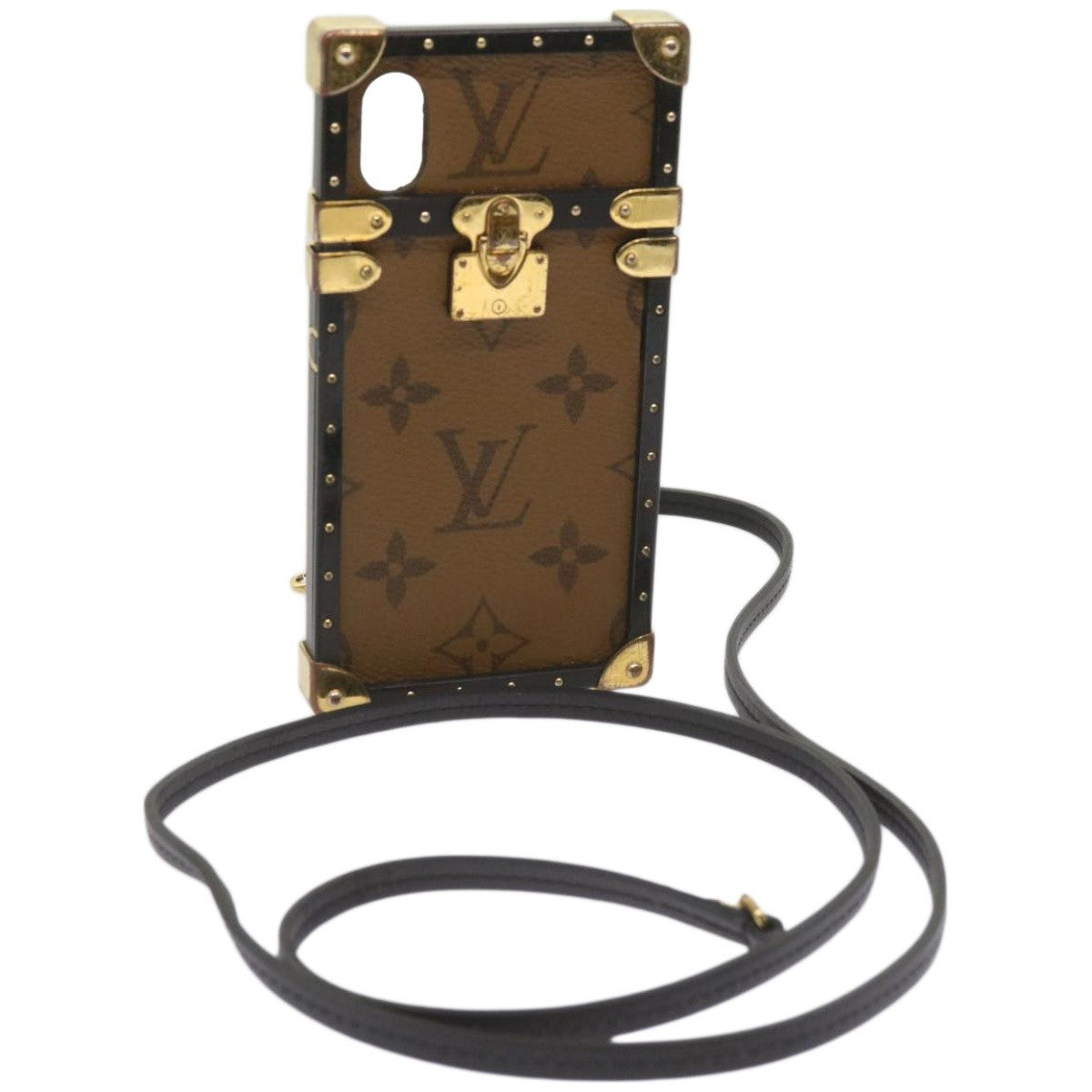 Louis Vuitton Phone case for iPhone X/XS Monogram canvas, BROWN, CANVAS, Clutche & pouche