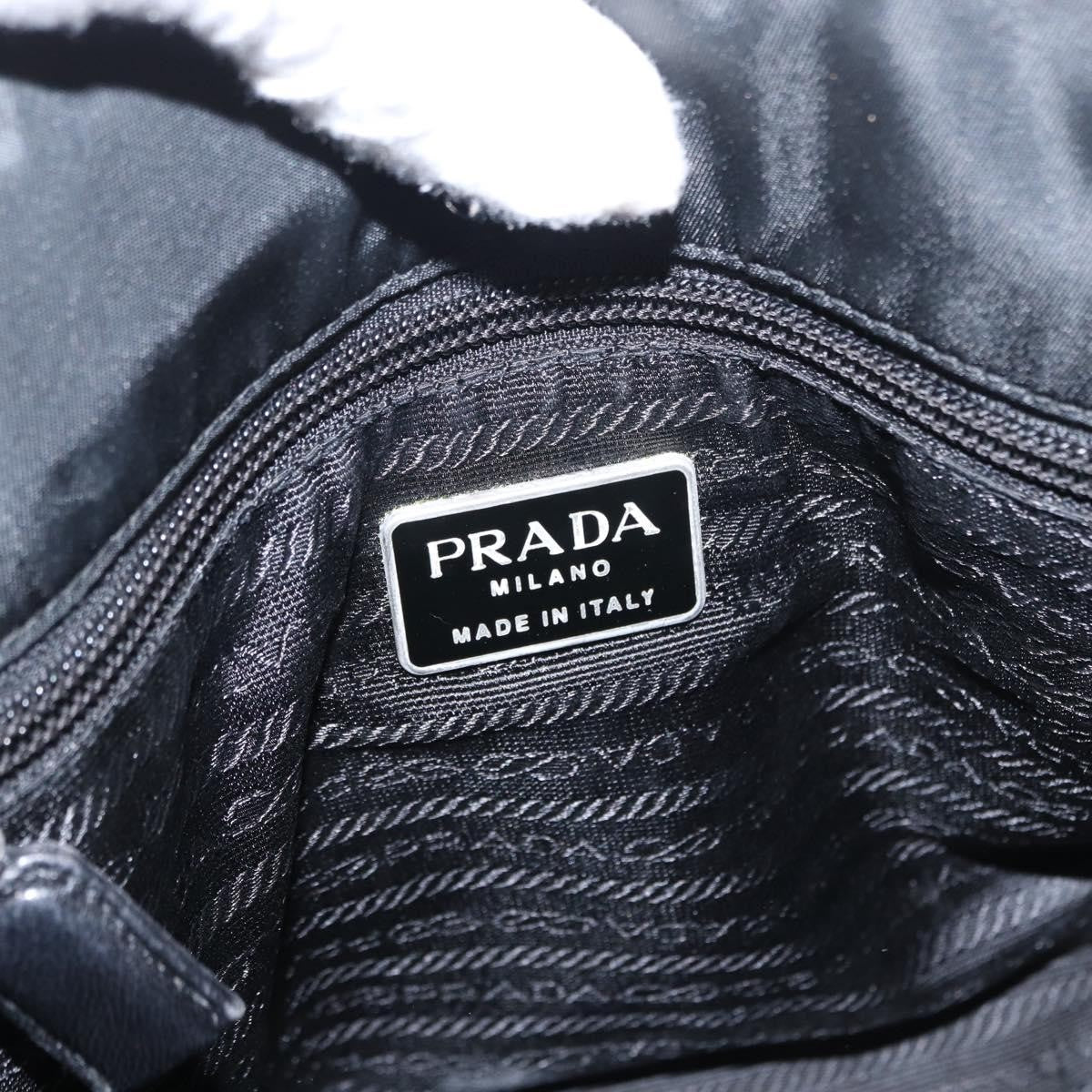 Prada Vintage Chain Shoulder Bag Tessuto, BLACK, NYLON, Shoulder bag