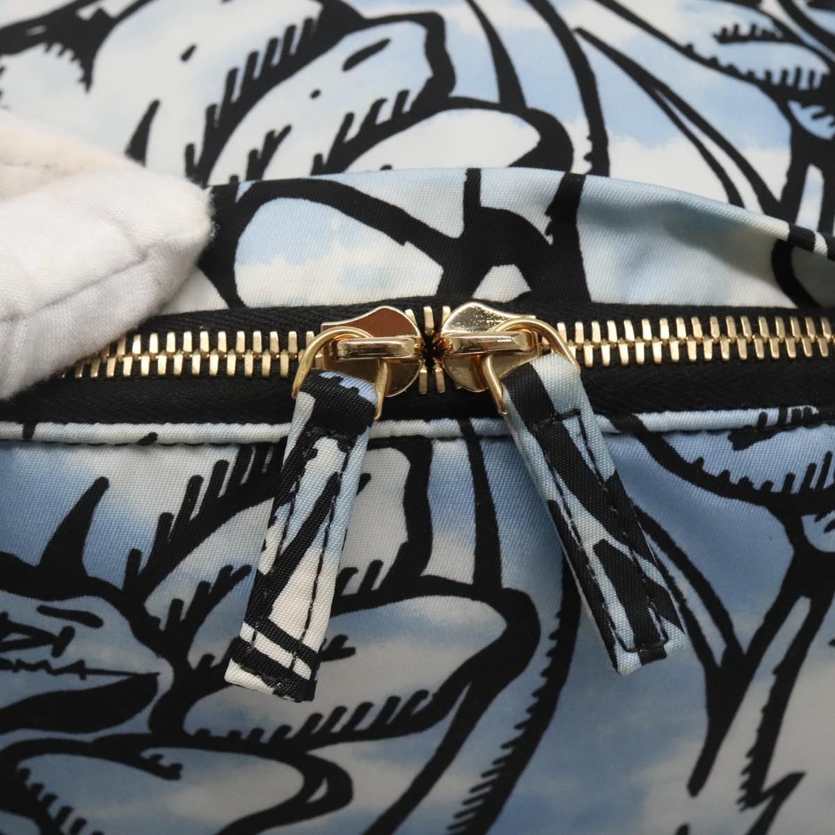 Fendi Baguette Backpack Printed Nylon, BLUE, NYLON, Backpack