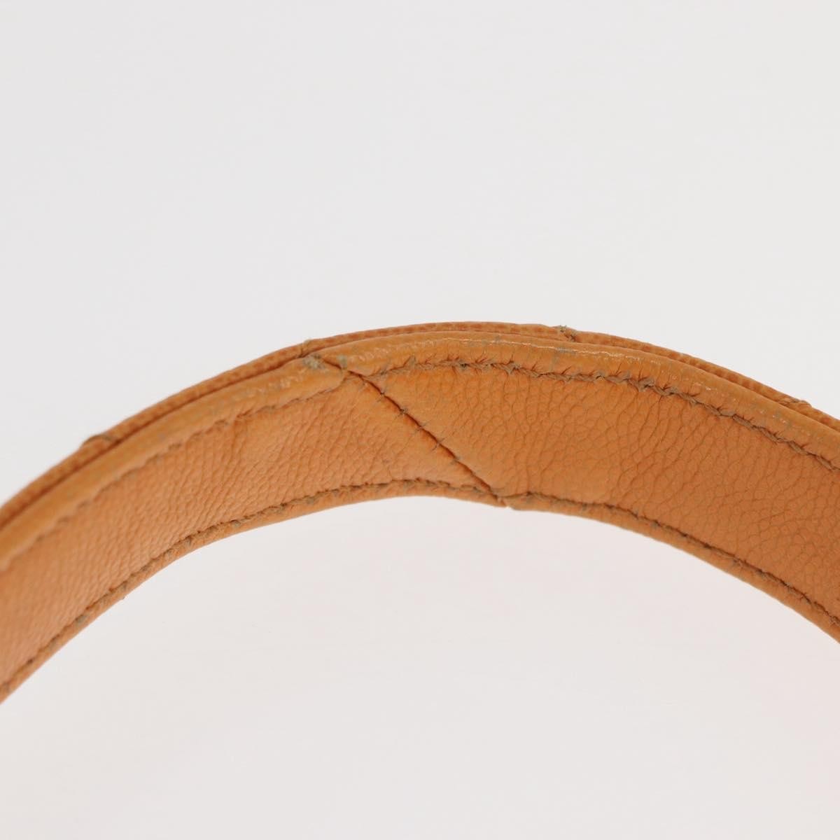 Chanel Vintage CC Flap Shoulder Bag Leather, ORANGE, LEATHER, Shoulder bag