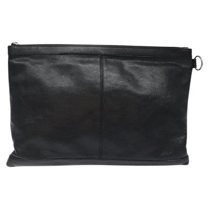 Balenciaga Classic City Clip Pouch Leather, BLACK, LEATHER, Clutche & pouche
