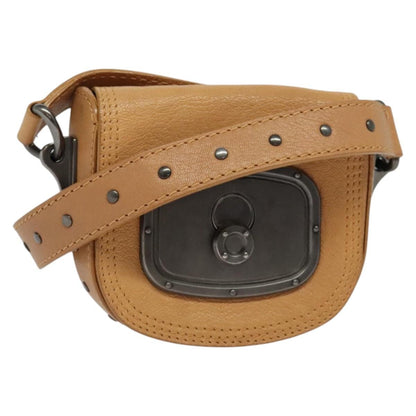 Celine Shoulder Bag Leather, BROWN, LEATHER, Shoulder bag