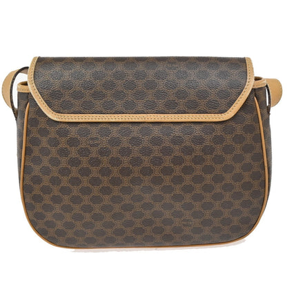 Celine Macadam Shoulder Bag PVC Leather, BROWN, PVC, Shoulder bag