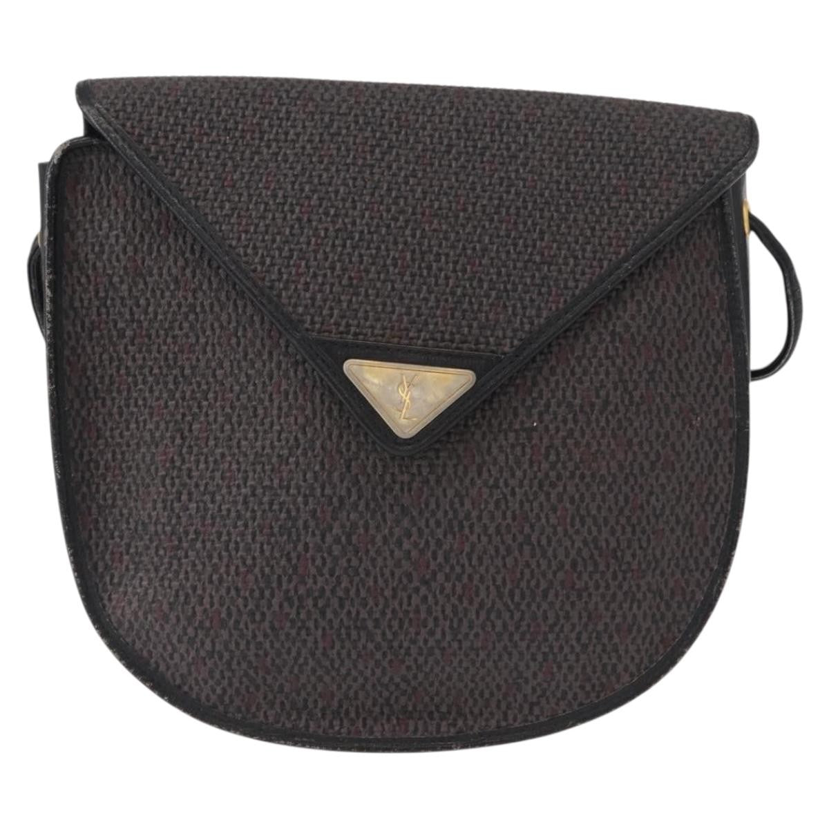 Saint Laurent Vintage Shoulder Bag Canvas, BLACK, CANVAS, Shoulder bag