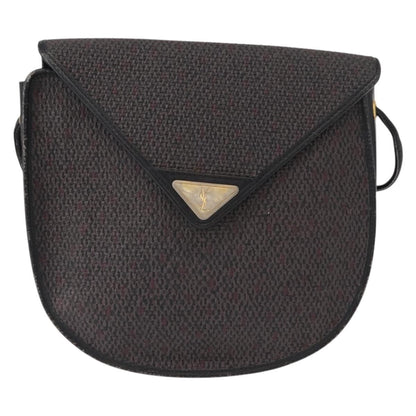 Saint Laurent Vintage Shoulder Bag Canvas, BLACK, CANVAS, Shoulder bag