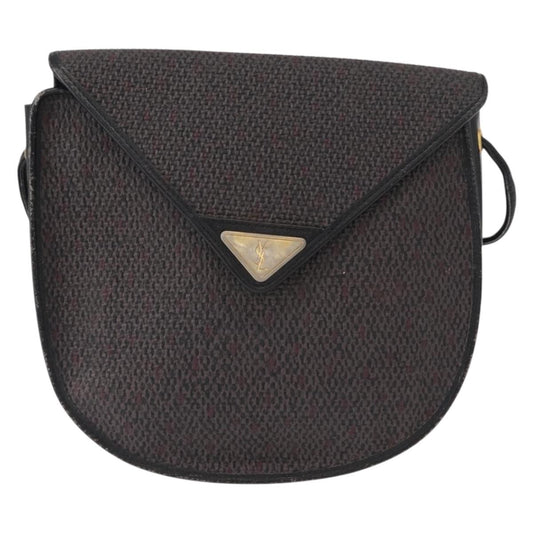 Saint Laurent Vintage Shoulder Bag Canvas, BLACK, CANVAS, Shoulder bag