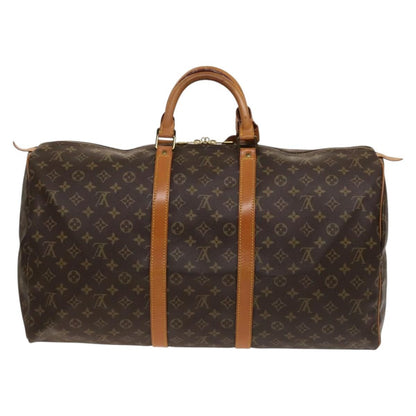 Louis Vuitton Keepall Bag Monogram Canvas, BROWN, CANVAS, Travel bag