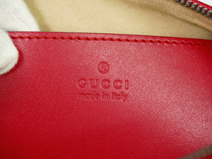 Gucci GG Marmont Shoulder Bag Leather, RED, LEATHER, Shoulder bag