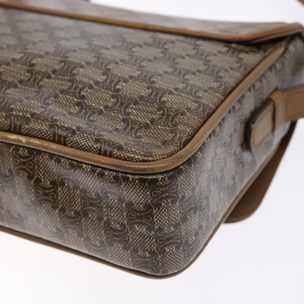 Celine Macadam Shoulder Bag PVC Leather, BEIGE, PVC, Shoulder bag