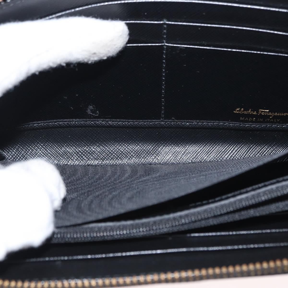 Salvatore Ferragamo Gancini Bifold Wallet Quilted Leather, BLACK, LEATHER, Wallets