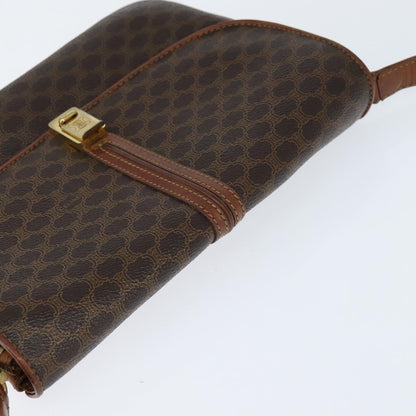 Celine Macadam Shoulder Bag PVC Leather, BROWN, PVC, Shoulder bag