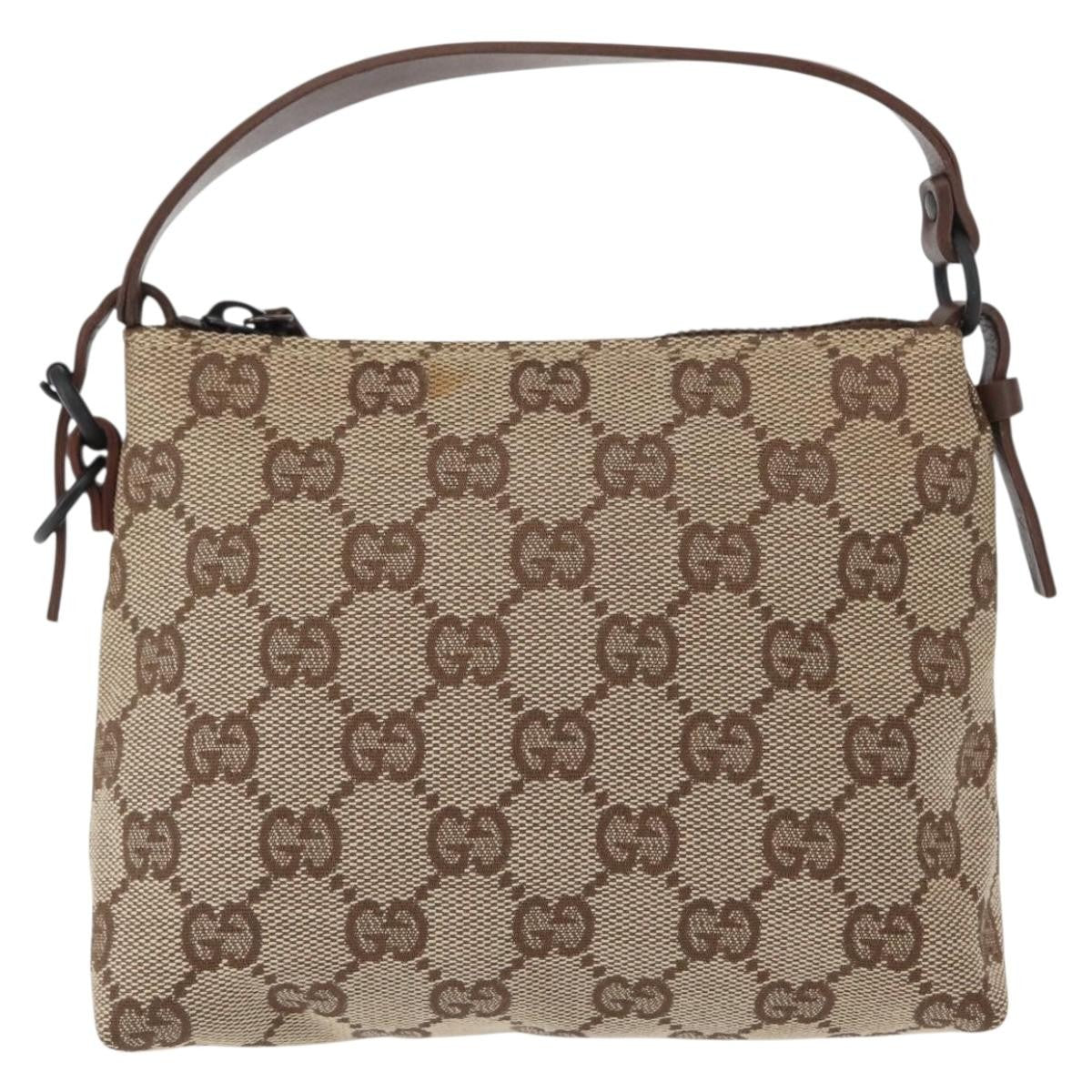 Gucci Pochette GG Canvas, BEIGE, CANVAS, Handbag