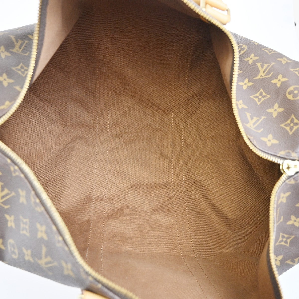 Louis Vuitton Keepall Bag Monogram Canvas, BROWN, CANVAS, Travel bag
