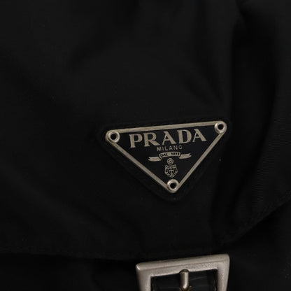 Prada Double Front Pocket Backpack Tessuto, BLACK, NYLON, Backpack