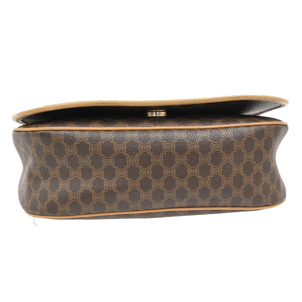 Celine Macadam Shoulder Bag PVC Leather, BROWN, PVC, Shoulder bag